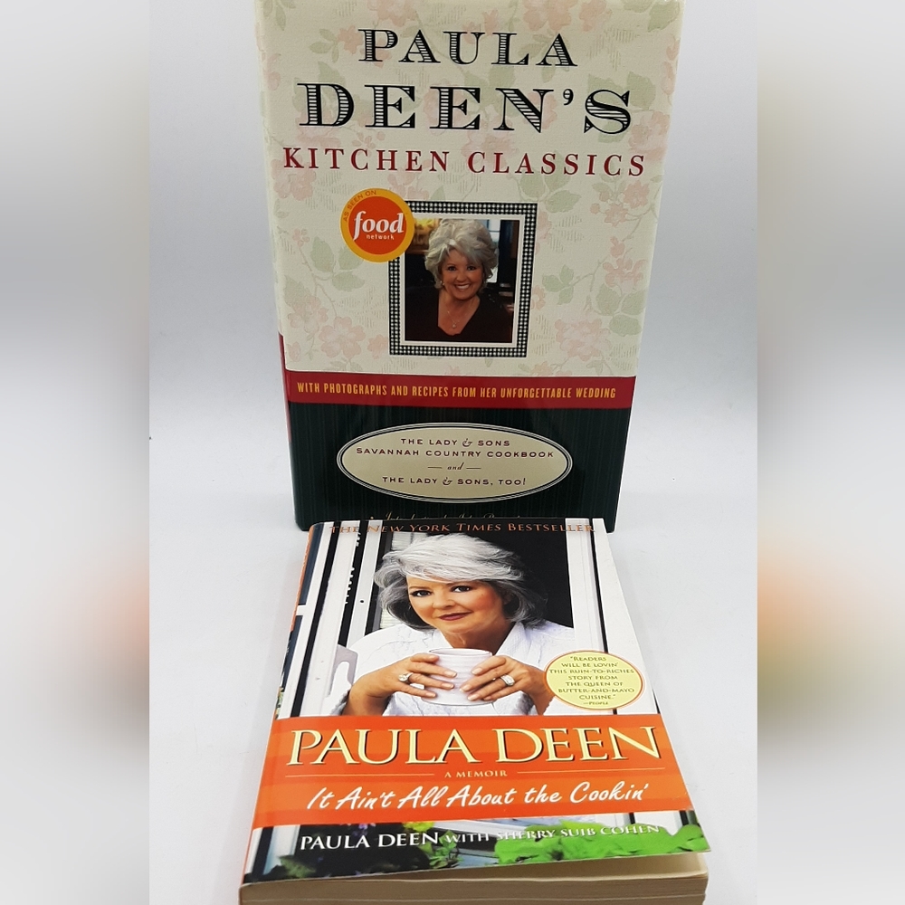 Paula Deen's Kitchen Classics Signed & It Ain't All About The Cookin Memoir